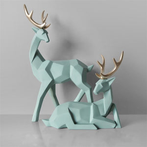 A Couple of Deer Statues