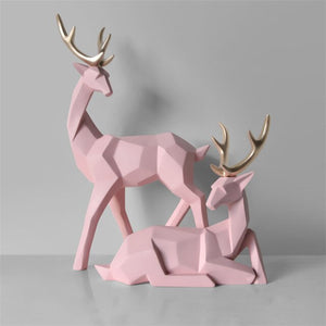 A Couple of Deer Statues