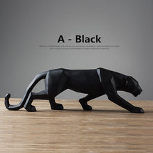 Load image into Gallery viewer, Black&amp;White Panther Statue